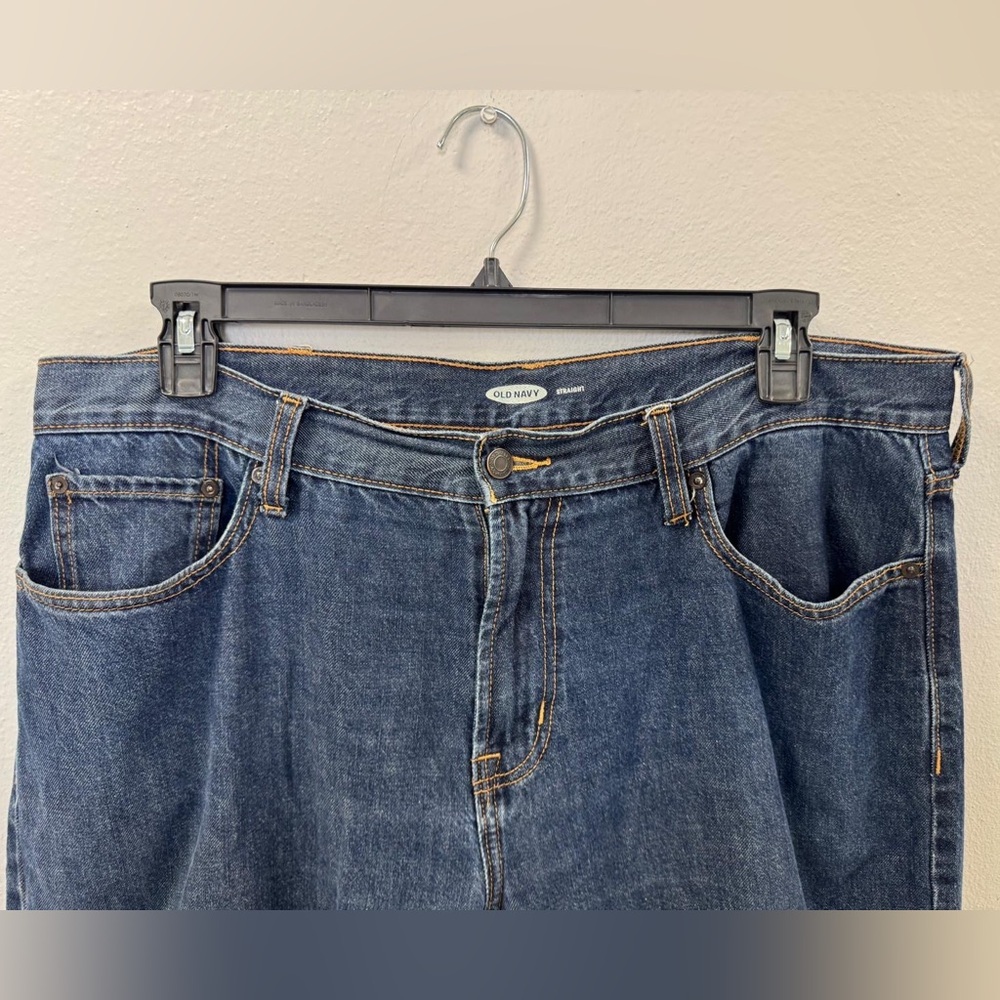 Old Navy Men's Straight Blue Jeans - Picture 2 of 3